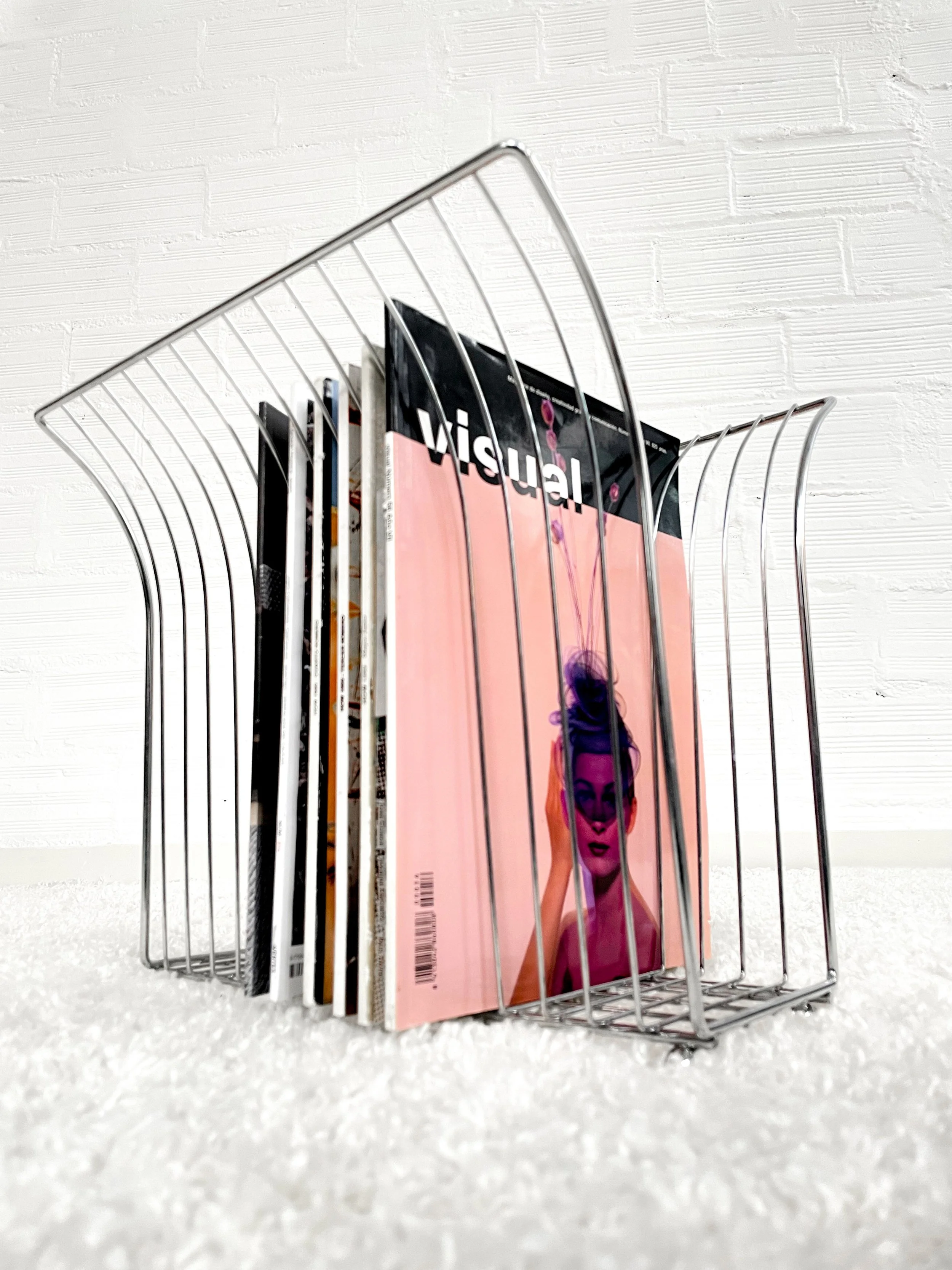 Revistero / soporte para vinilos, década de 1970. Monda Lironda Vintage