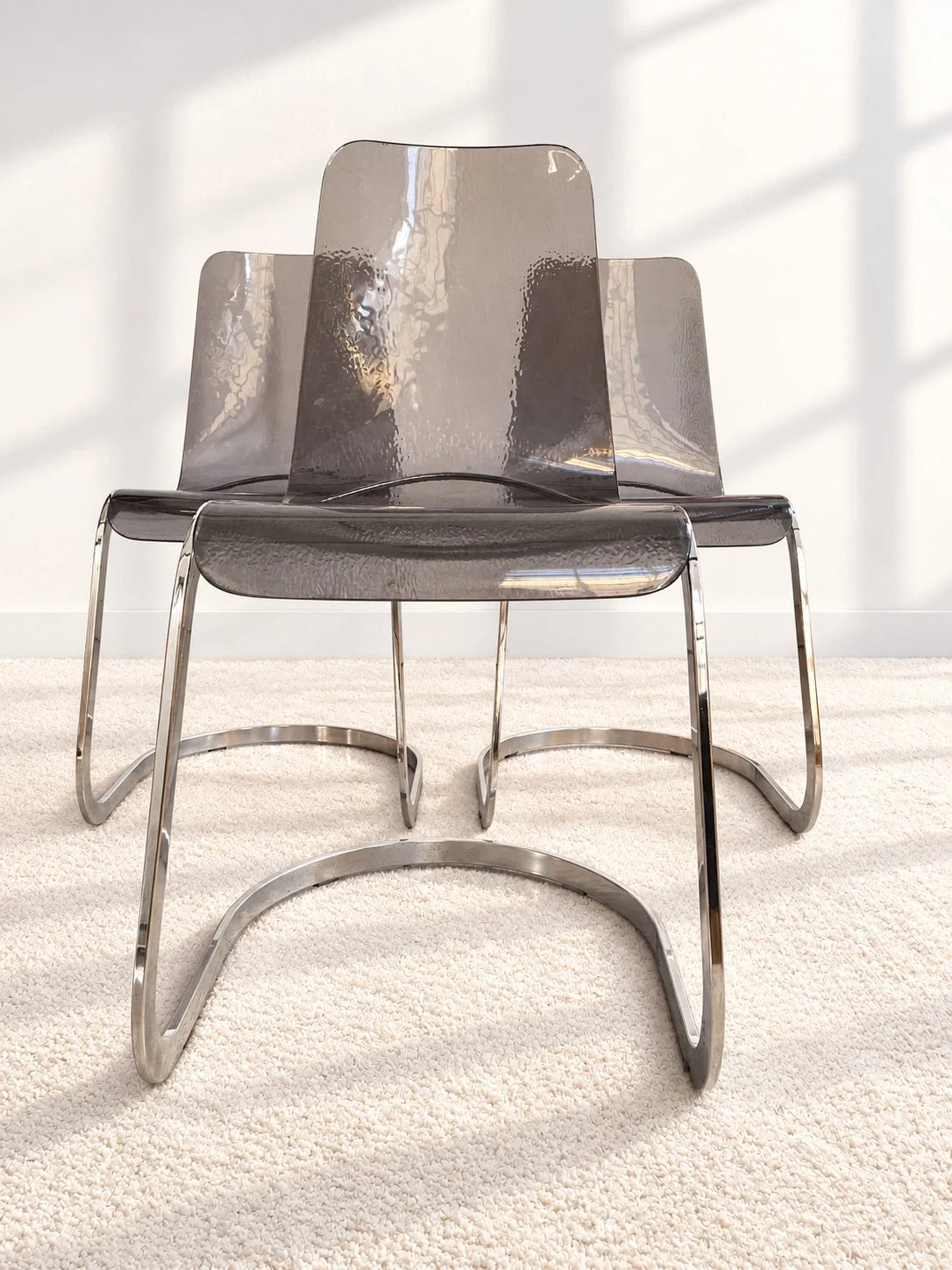 Sillas cantilever Roche Bobois. Francia, años 70.