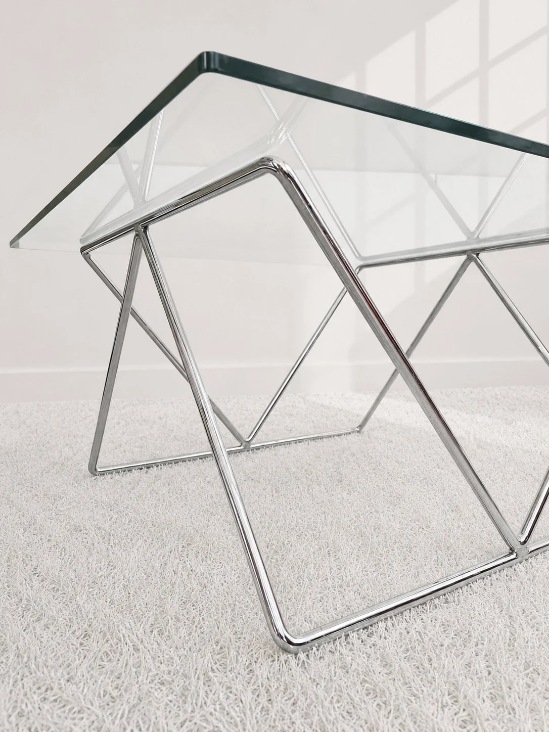 Mesa de centro de diseño italiano de los años 90. Monda Lironda Vintage