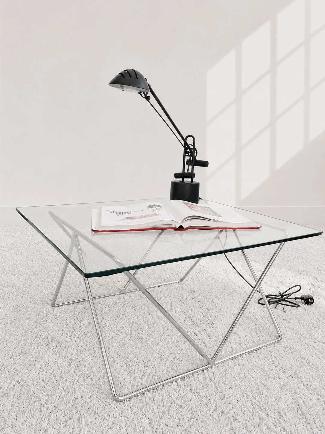 Mesa de centro de diseño italiano de los años 90. Monda Lironda Vintage
