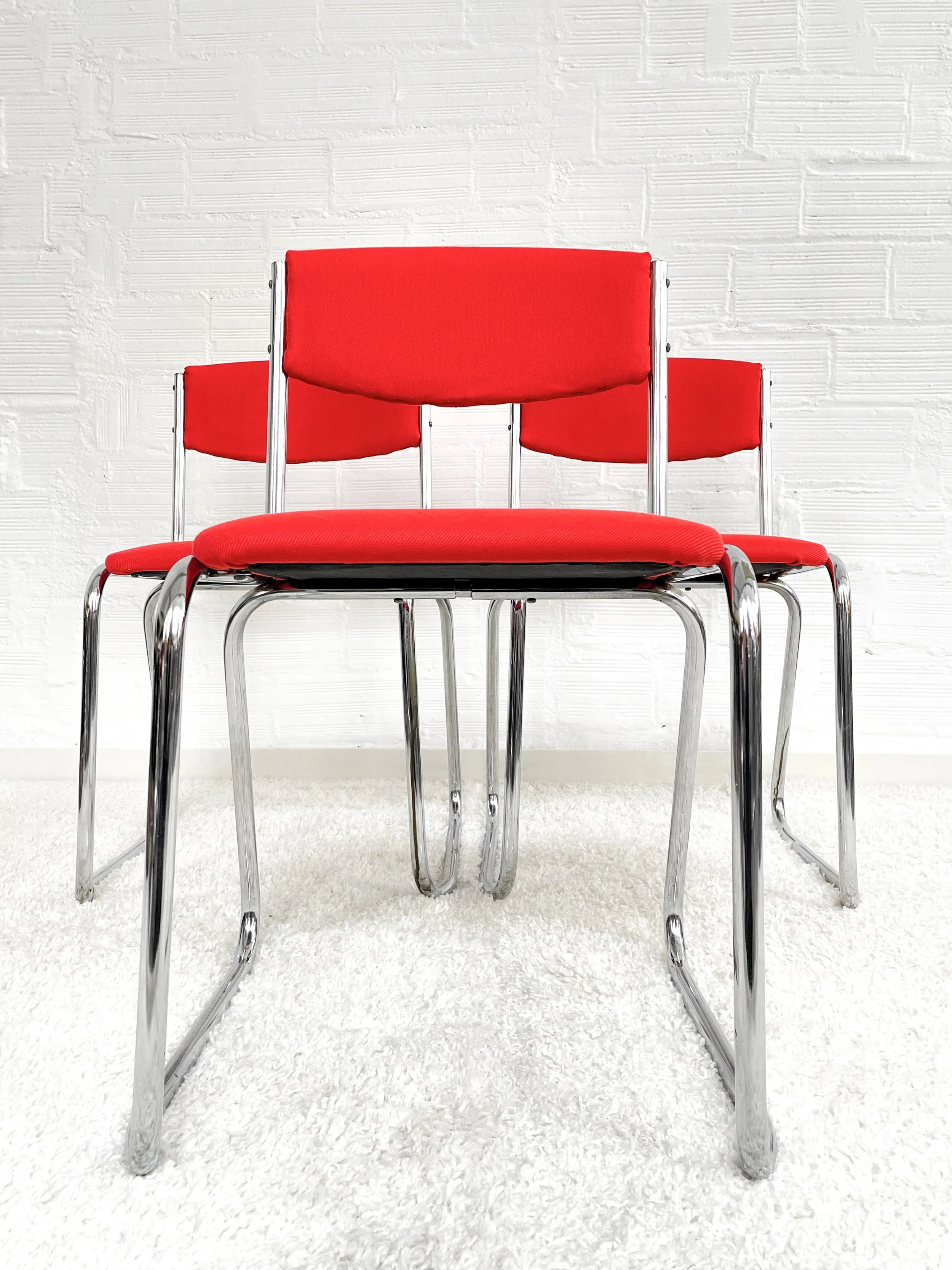 Silla comedor tubular. Estilo Bauhaus. 70s. Monda Lironda Vintage