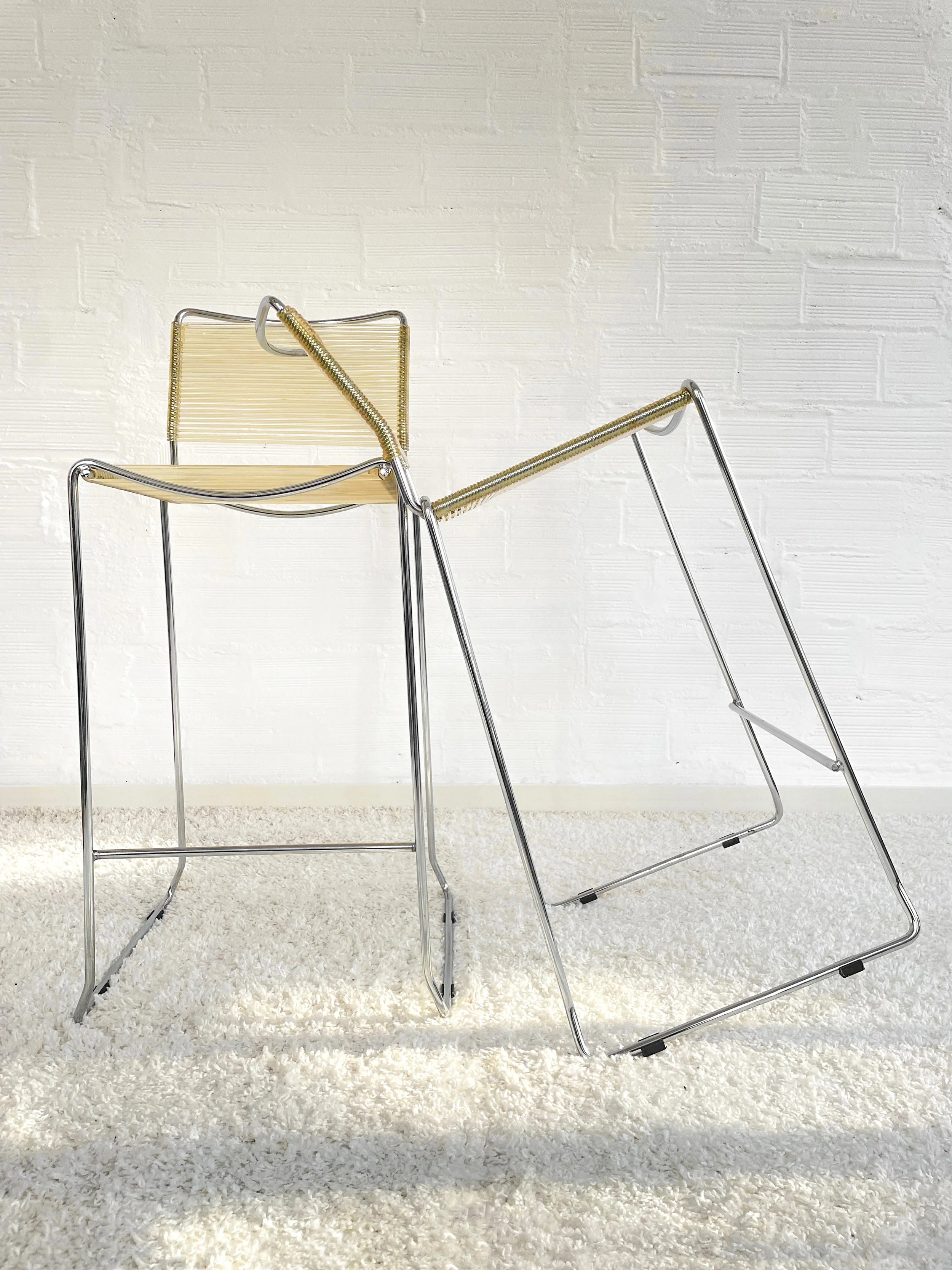 Taburete "Spaghetti" de Giandomenico Belotti. Italia 70s. Monda Lironda Vintage