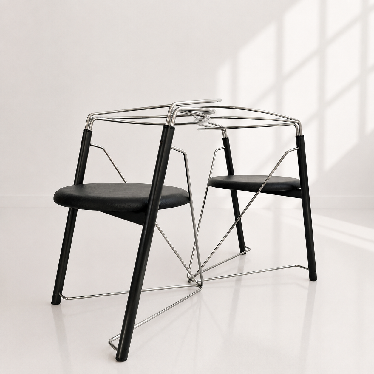 Silla postmoderna de inspiración Mario Botta. Monda Lironda Vintage