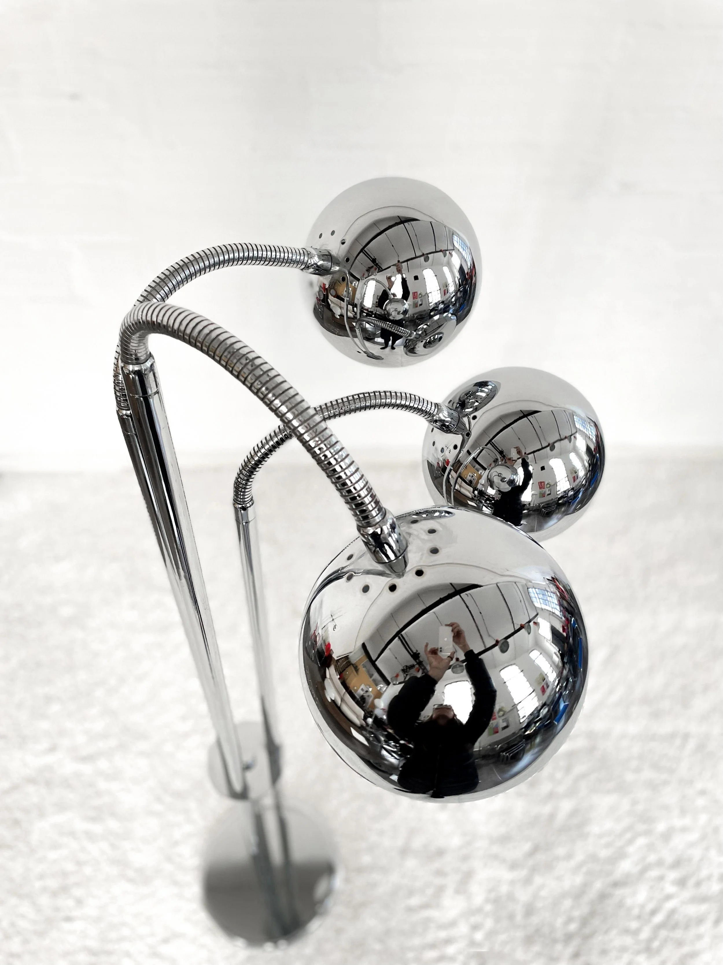 Lámpara de pie Eyeball. 3 focos. 80s. Monda Lironda Vintage