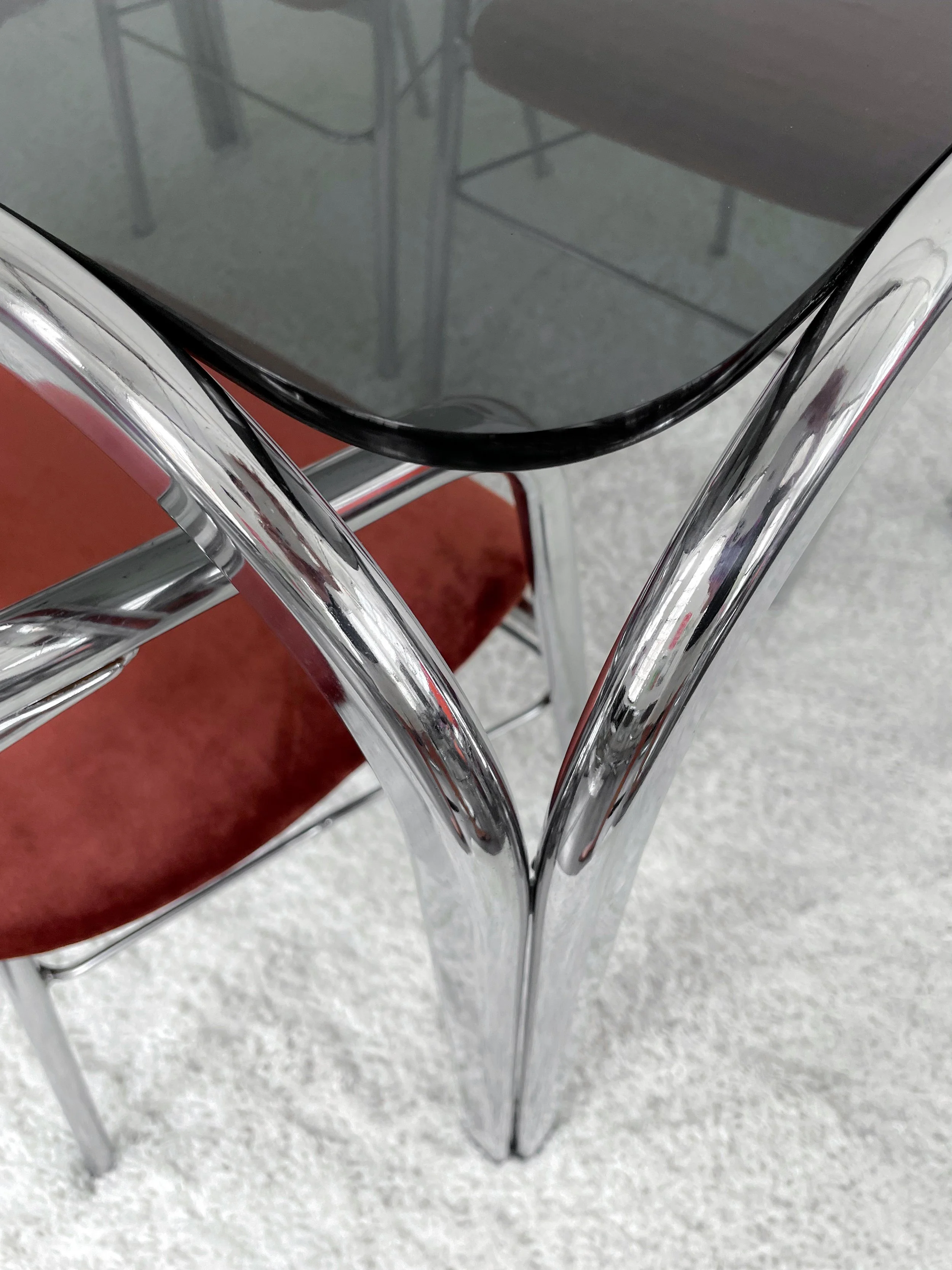 Mesa vintage de cristal de Soto. Spain. 60s. Monda Lironda Vintage