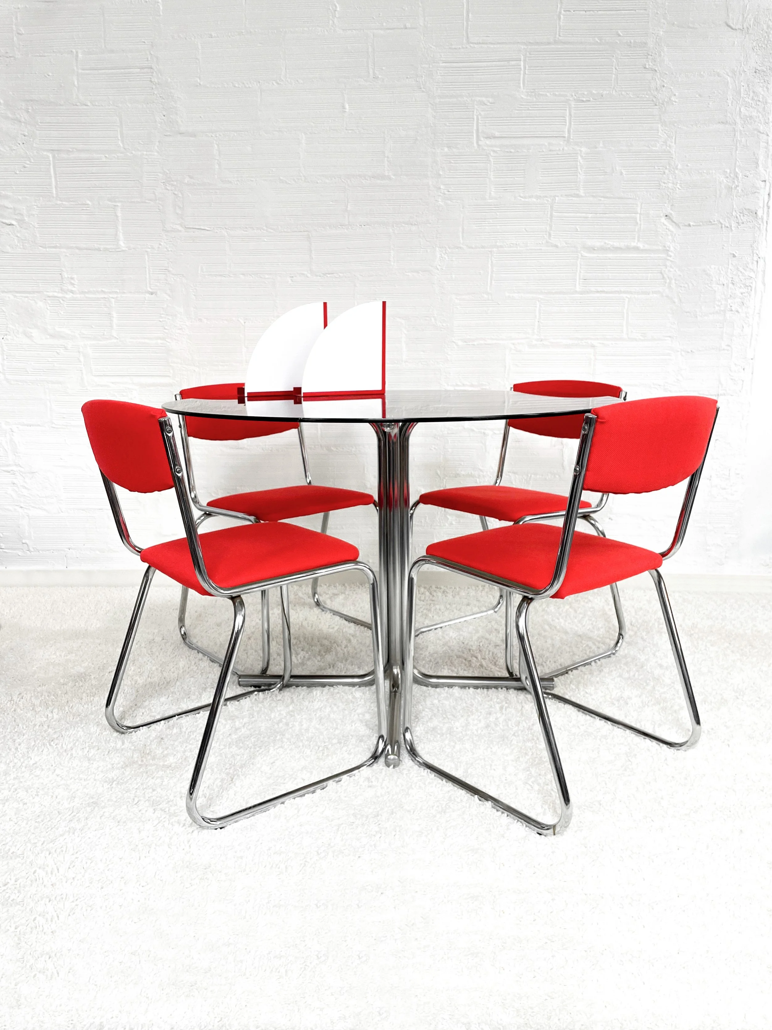 Silla comedor tubular. Estilo Bauhaus. 70s. Monda Lironda Vintage