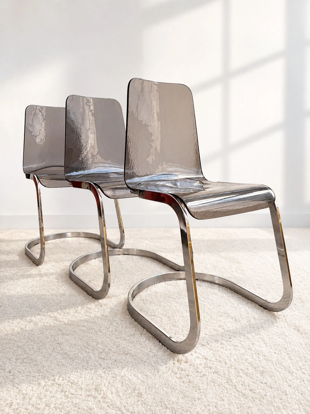 Sillas cantilever Roche Bobois. Francia, años 70. Monda Lironda Vintage