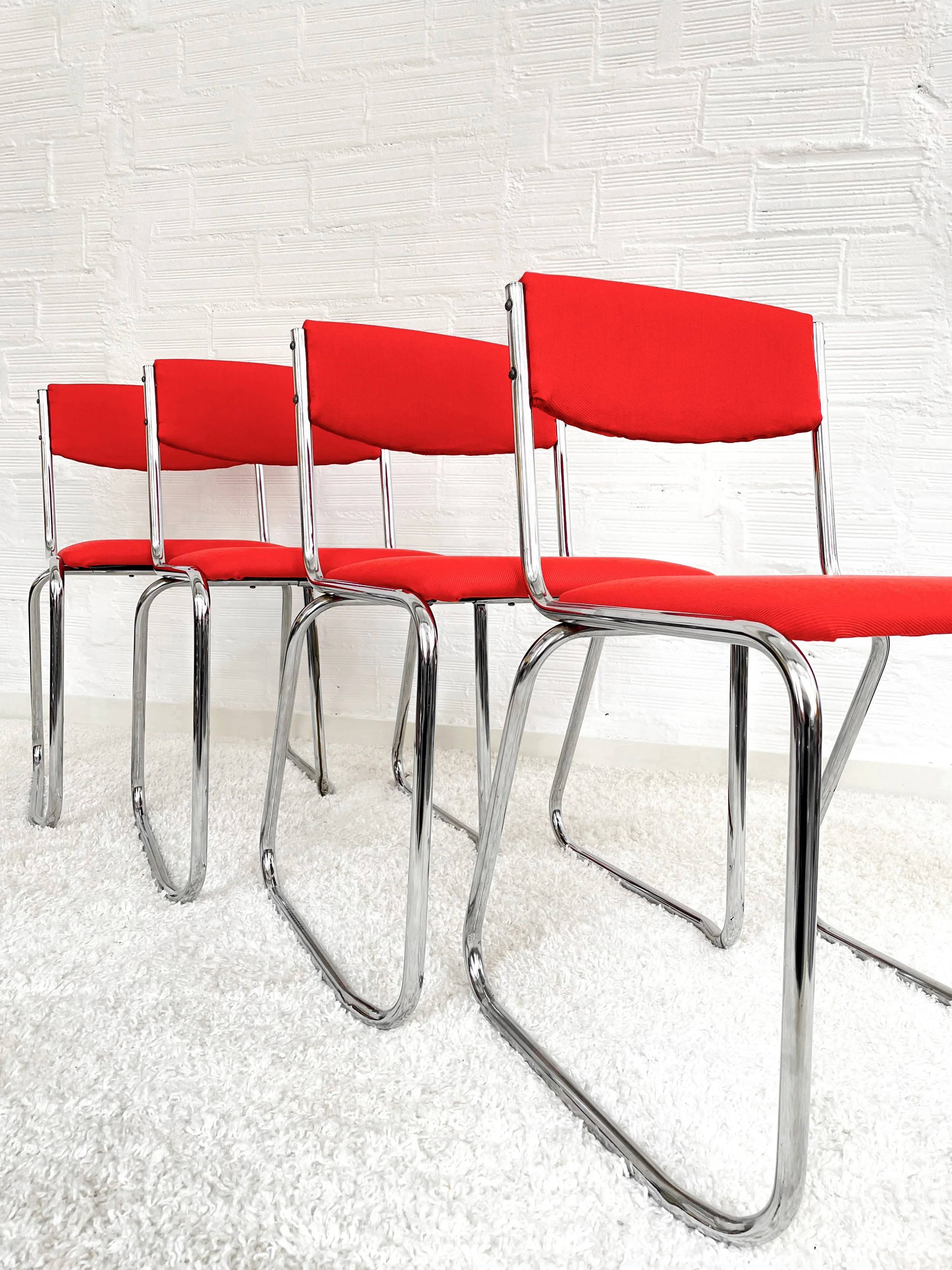 Silla comedor tubular. Estilo Bauhaus. 70s. Monda Lironda Vintage