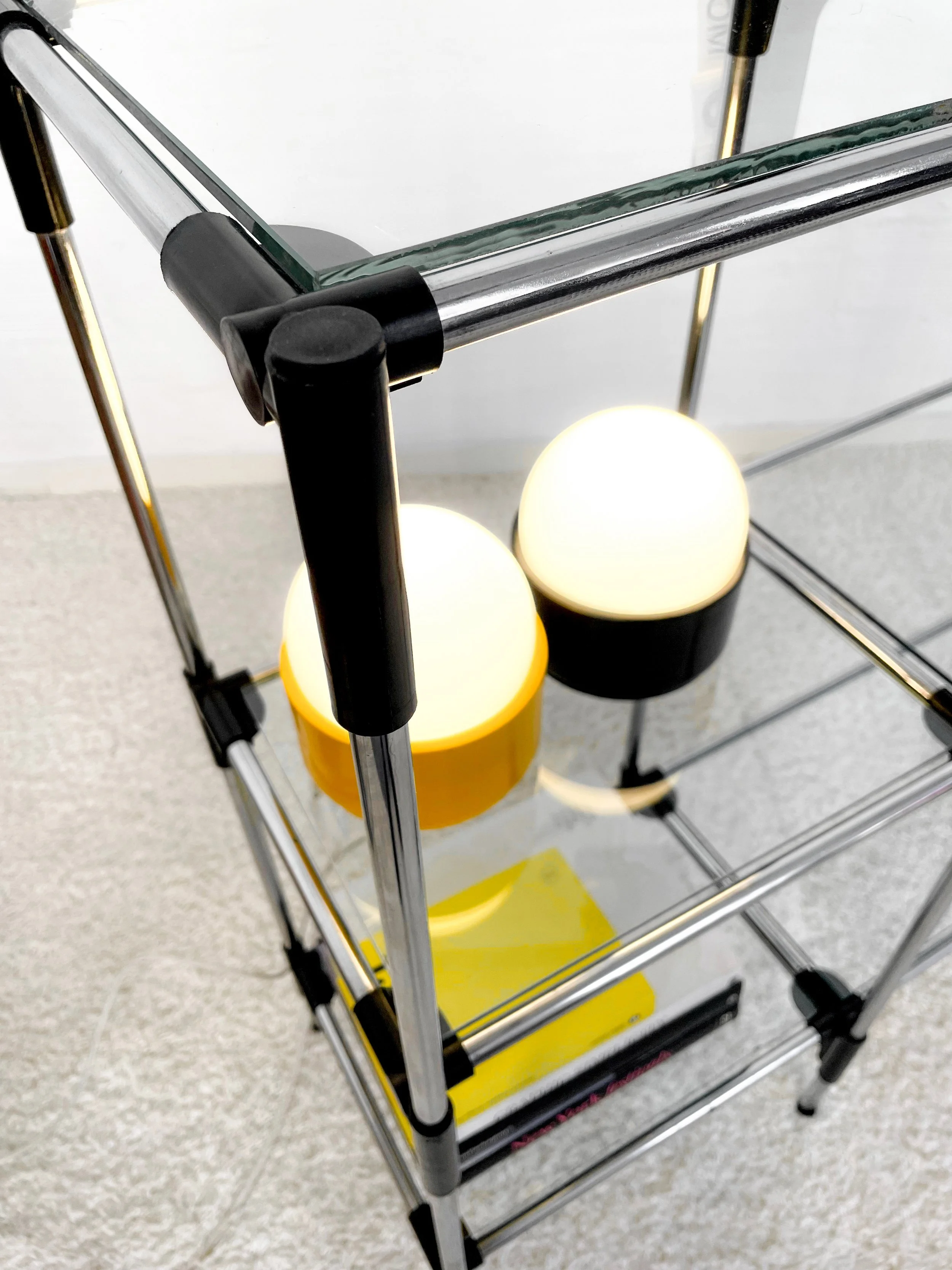 Estantería modular cristal. España 80s. Monda Lironda Vintage