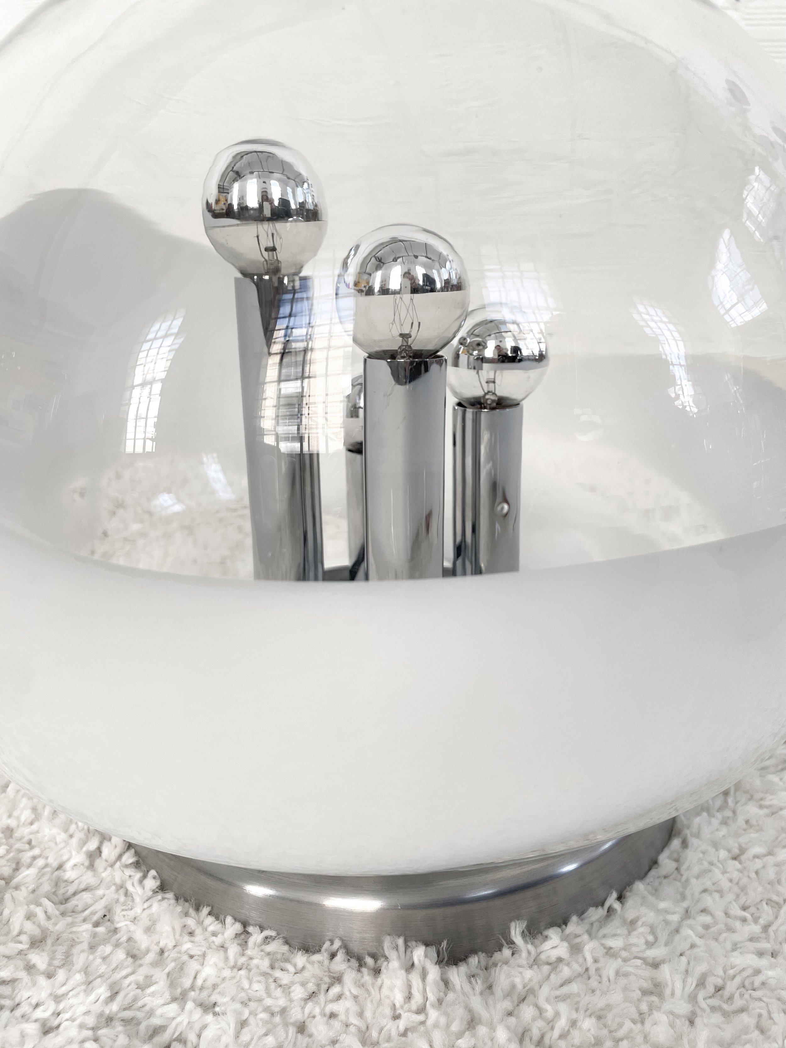 Lámpara de mesa "Big Ball". Space Age, 70s. Monda Lironda Vintage