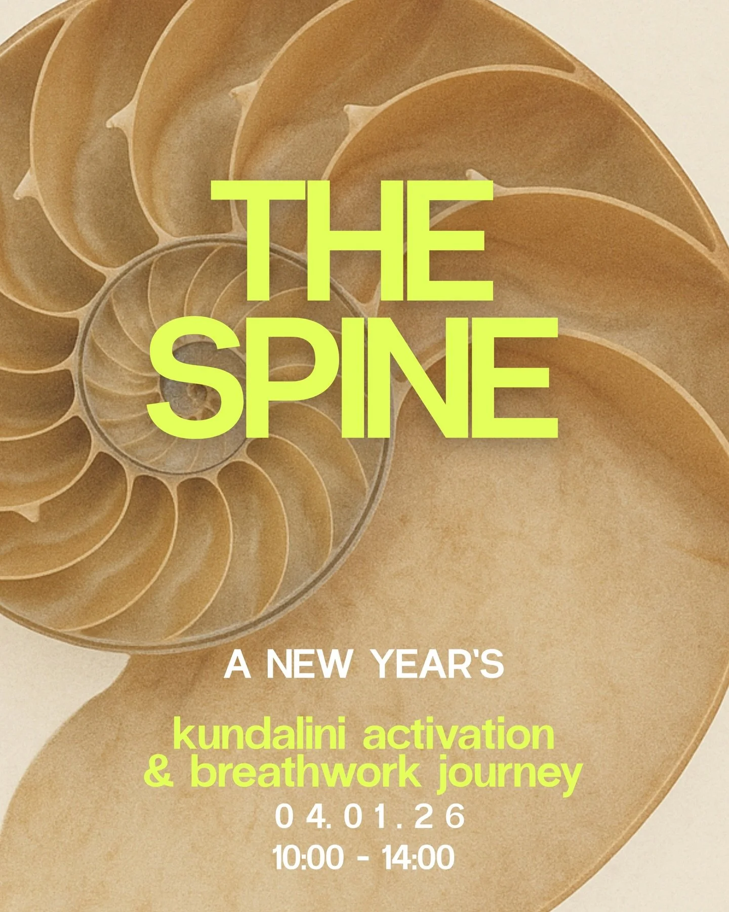 THE SPINE &mdash; A New Year&rsquo;s Kundalini Activation &amp; Breathwork Journey 🌀
Am 04. Januar &ouml;ffnet sich ein Raum, in dem du ankommen, loslassen und dich neu ausrichten kannst. Ein liebevoller Half-Day-Retreat, der dich tr&auml;gt, w&auml