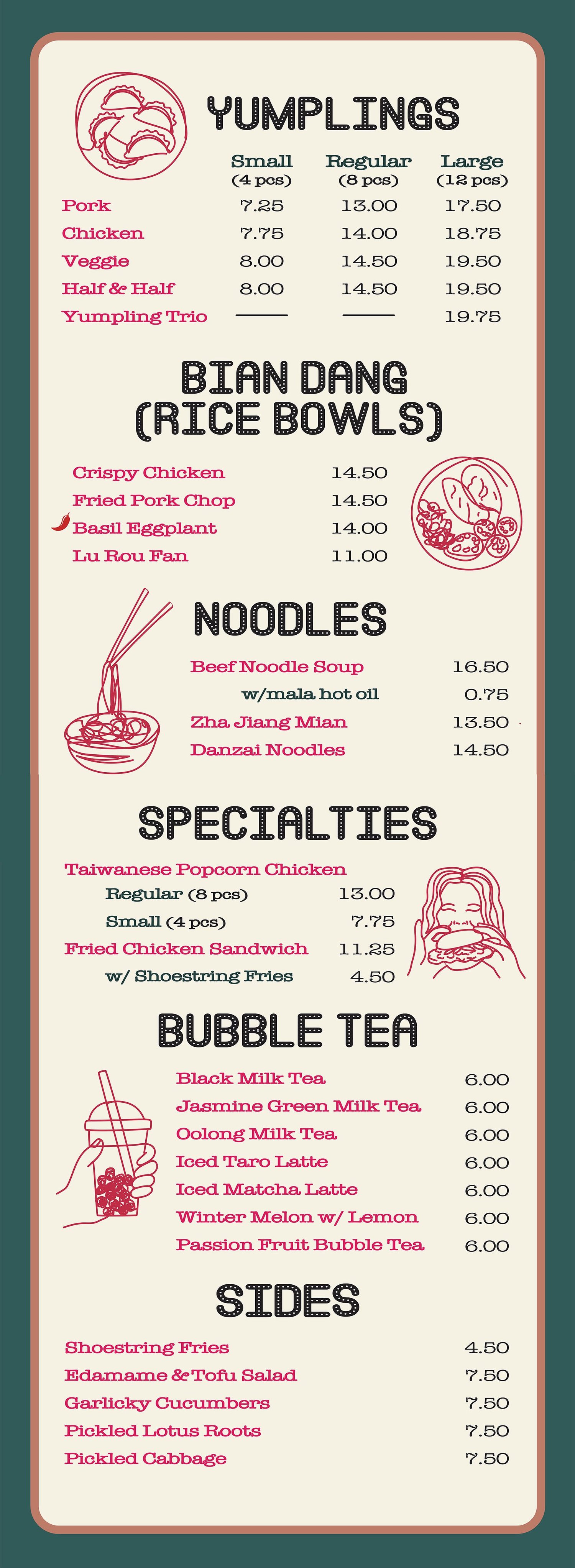 Menu (Midtown) — Yumpling