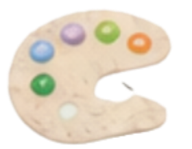 Cookie shaped like the letter C decorated with colorful round candies