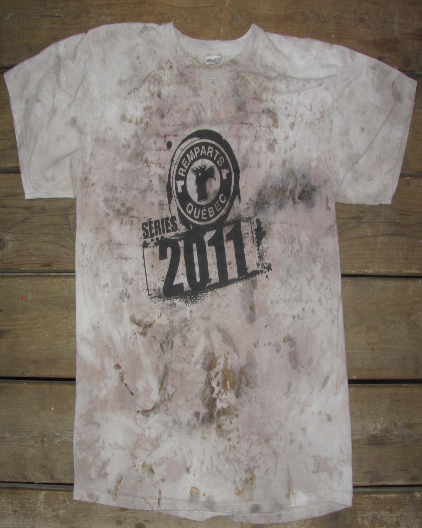 2011 Remparts Leaf Imprint & Rust Dyed Shirt