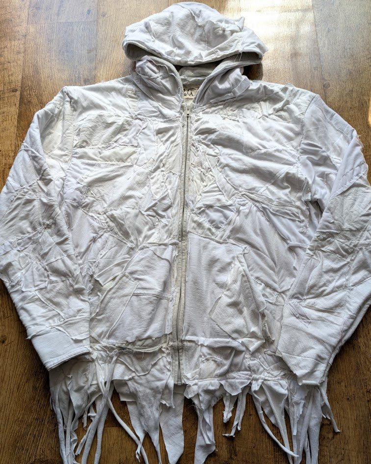 White Rag Ghost Zip Up Hoodie