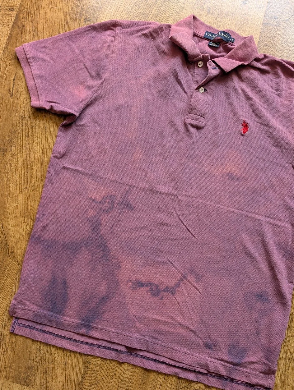 Bleached Purple USPA Polo Shirt