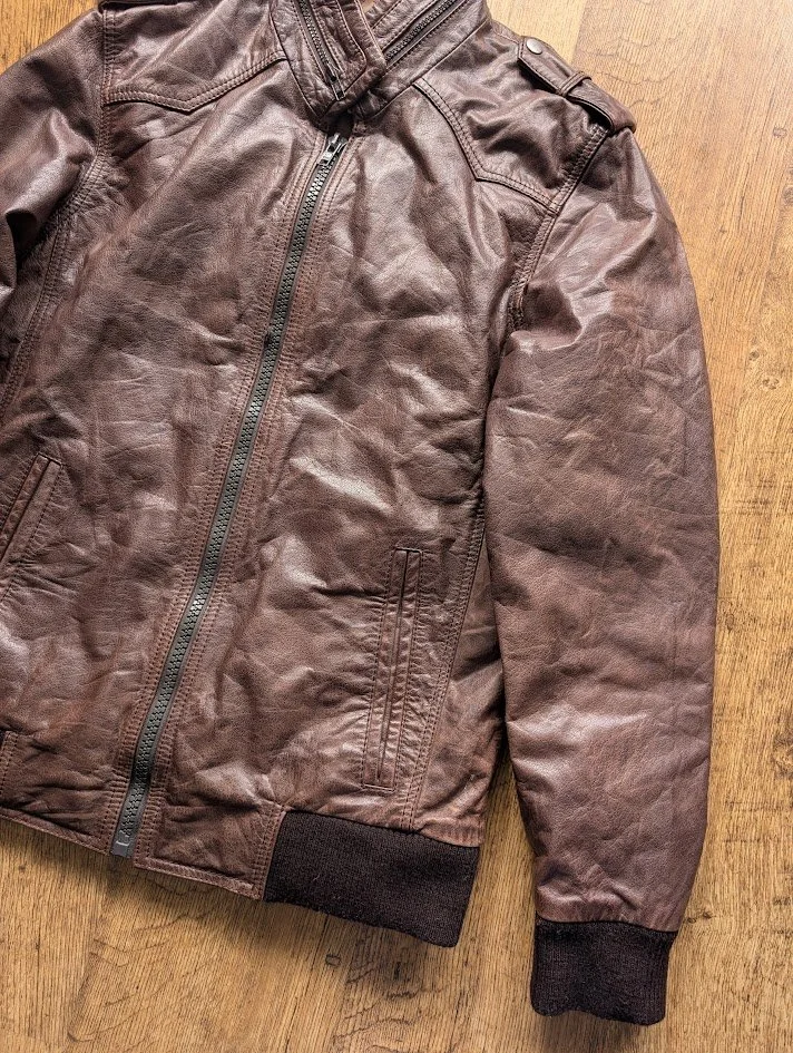 Unbranded Vintage Brown A2 Style Leather Jacket