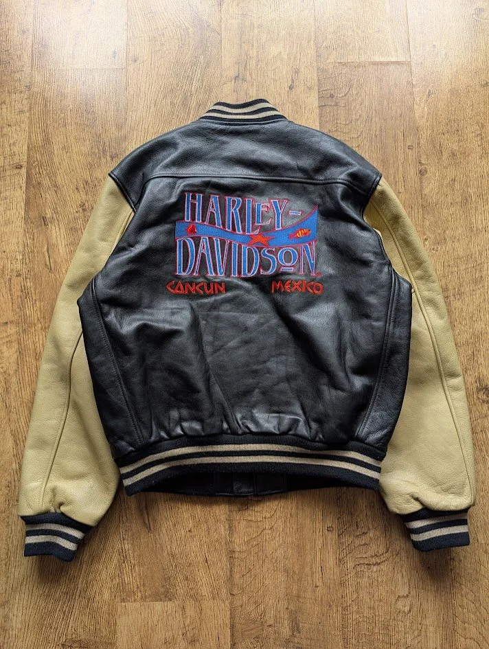 Harley Davidson Cancun Mexico Varsity Jacket