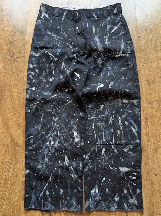 Blue & White Paint Splatter Dickies Pants