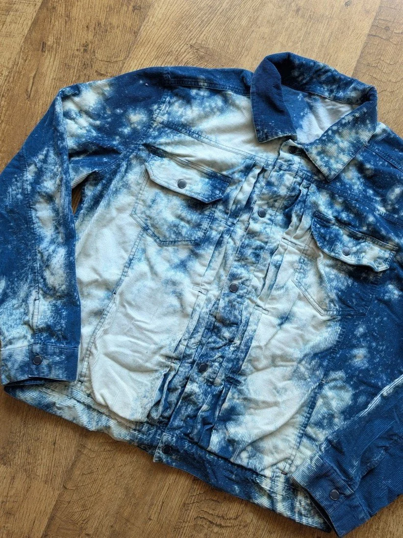 Over Bleached Blue Corduroy Jacket
