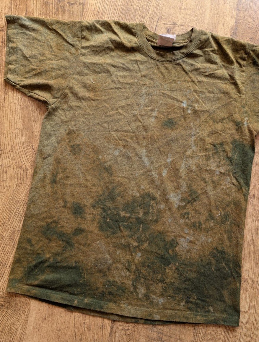 Over Bleached Army Green T-Shirt