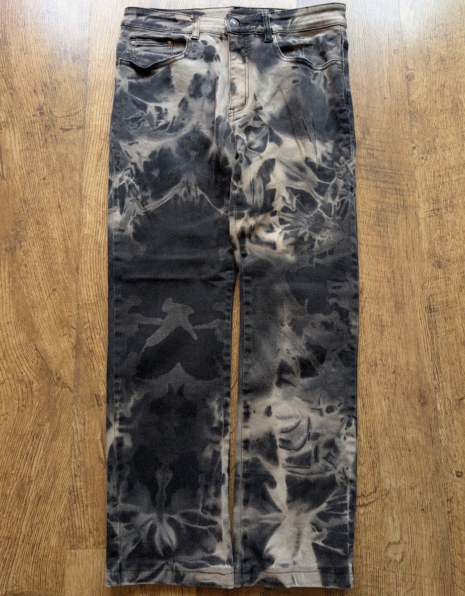 Bleached Black Denim Jeans