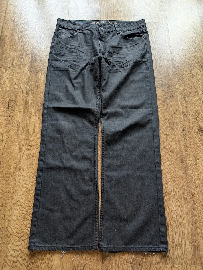 Urban Heritage Waxed Finish Boot Cut Pants