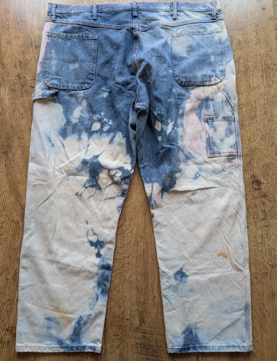Over Bleached Carpenter Denim Jeans