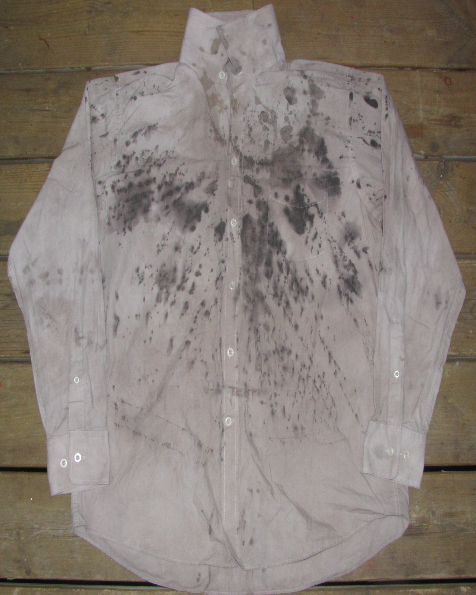 Rust & Leaf Dyed White Button Up Shirt