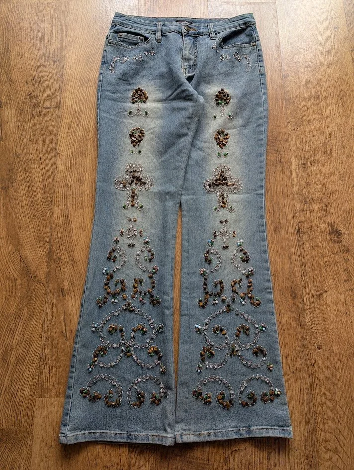 Algo Stone Detailed Boot Cut Jeans