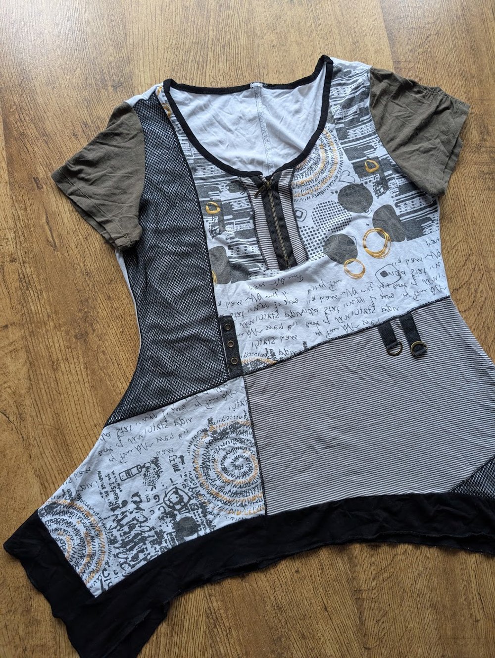 Le Grenier Patchwork Deconstructed Asymmetric Shirt