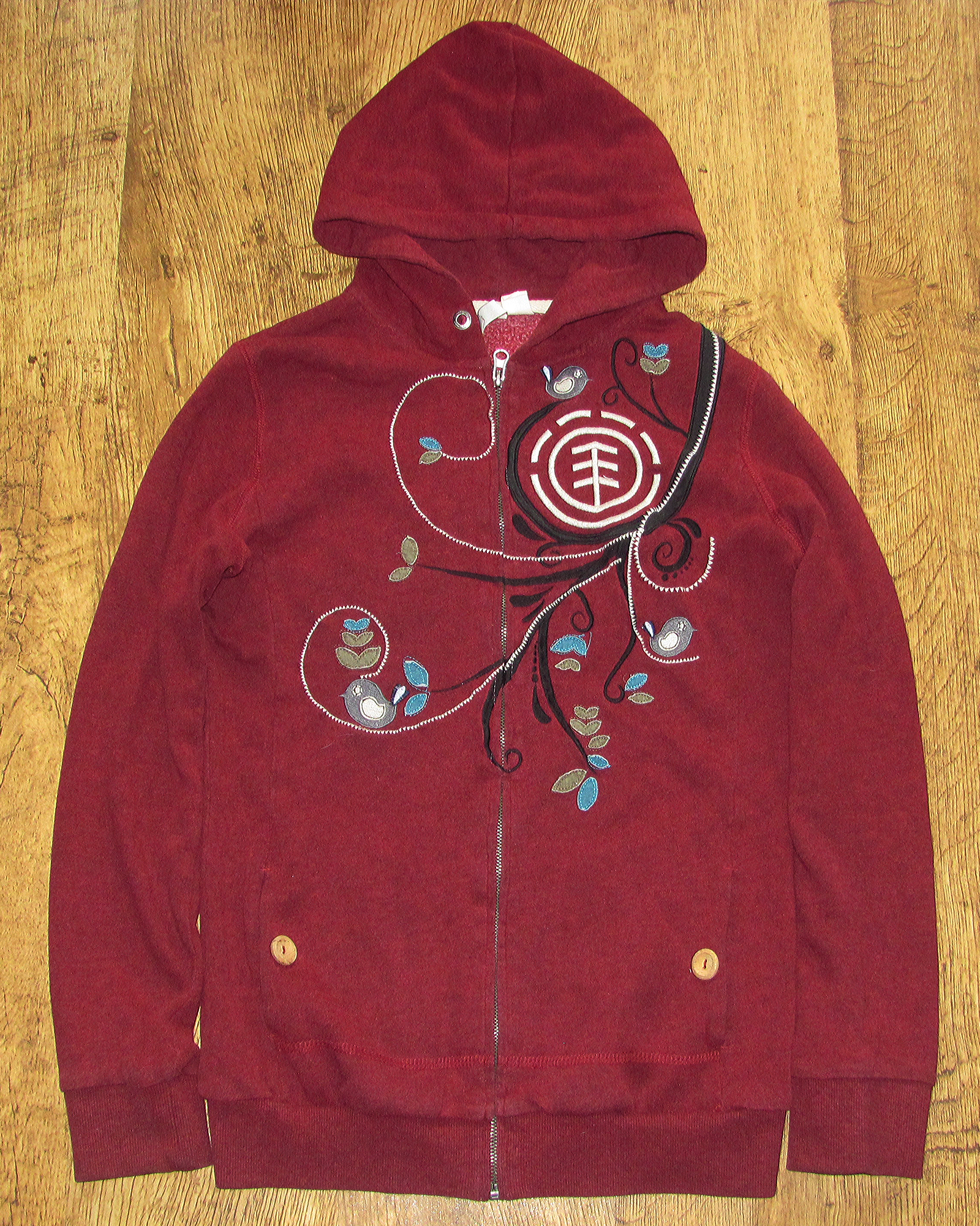 Element Zip Up Embroidered Hoodie