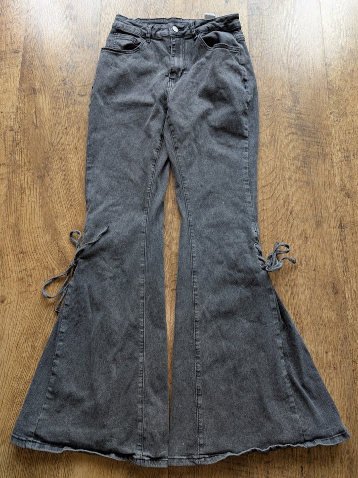 Y2K Lace Flared Denim Jeans