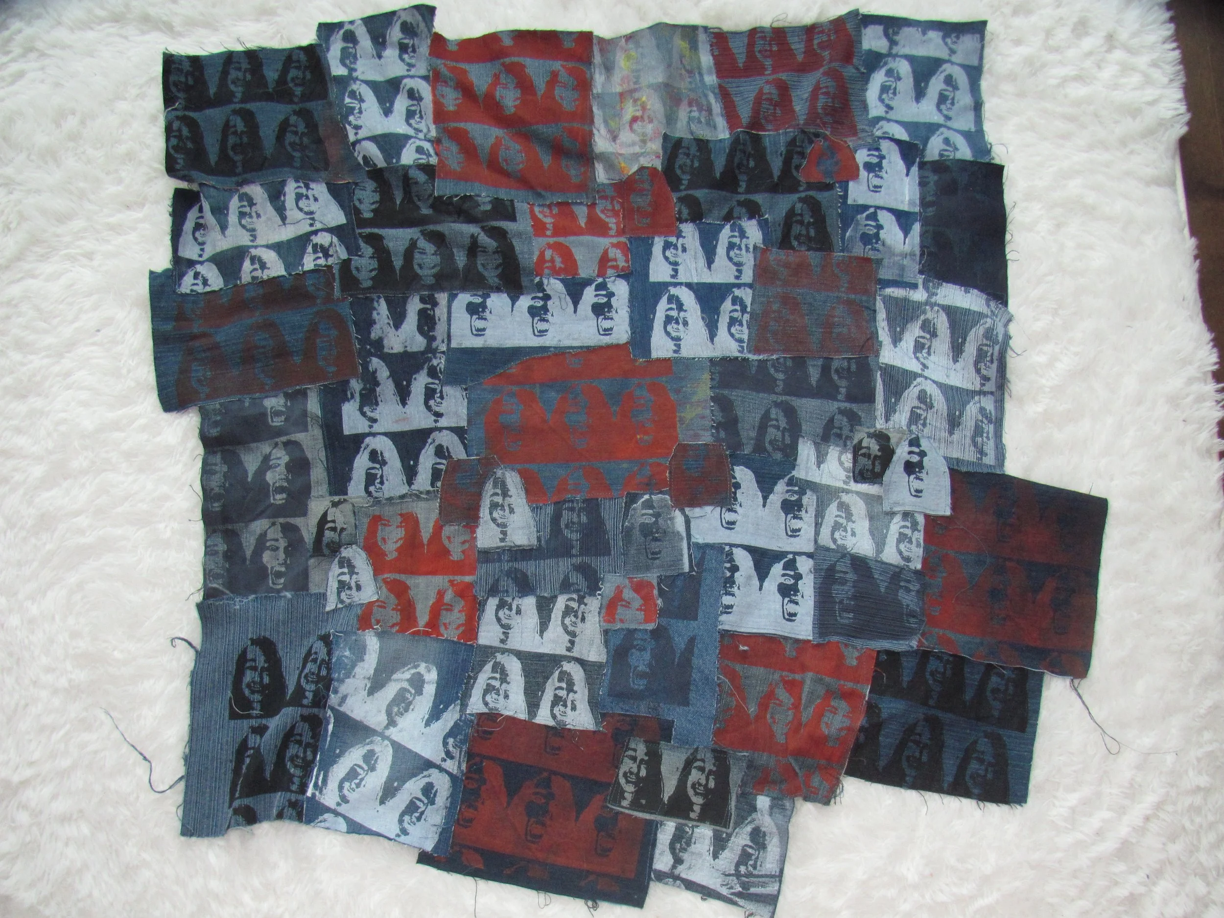 Cédric's Expressions Denim Patchwork Tapestry