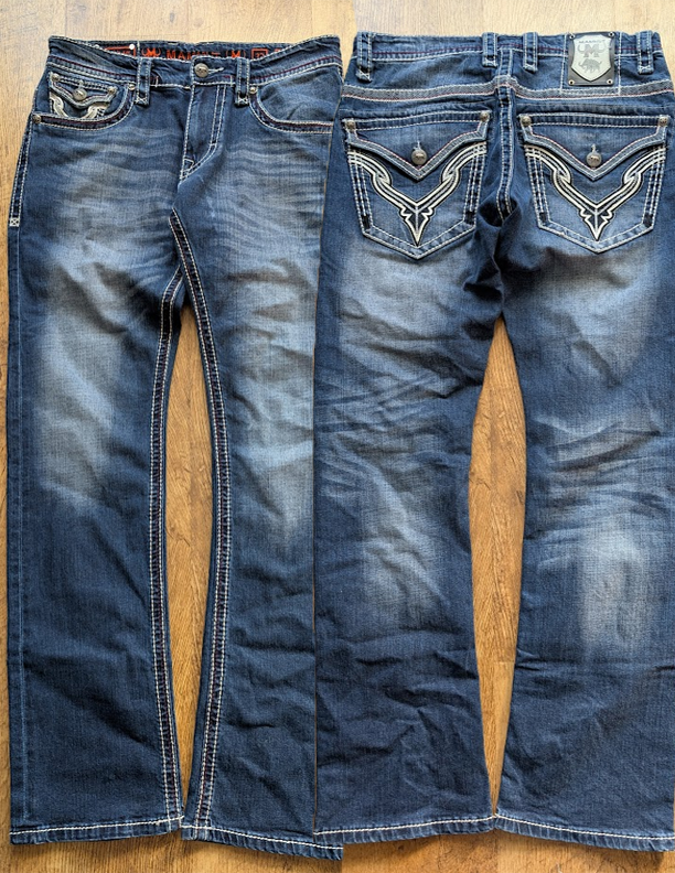 Boot Cut Rock Revival Bootleg Denim Jeans