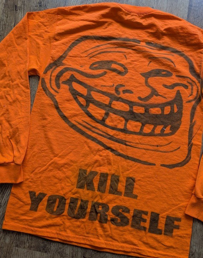 Troll Face High Vis Long Sleeve Shirt