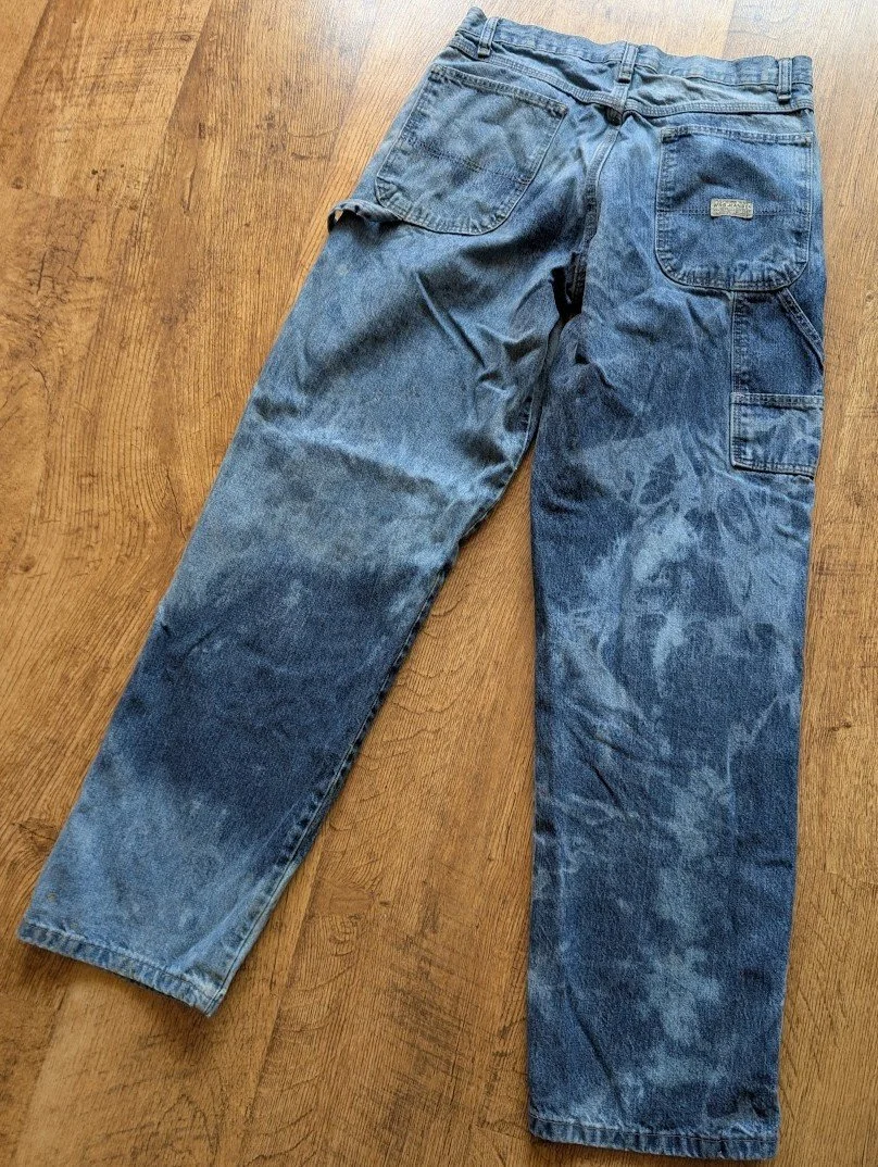 Over Bleached Wrangler Carpenter Denim Jeans