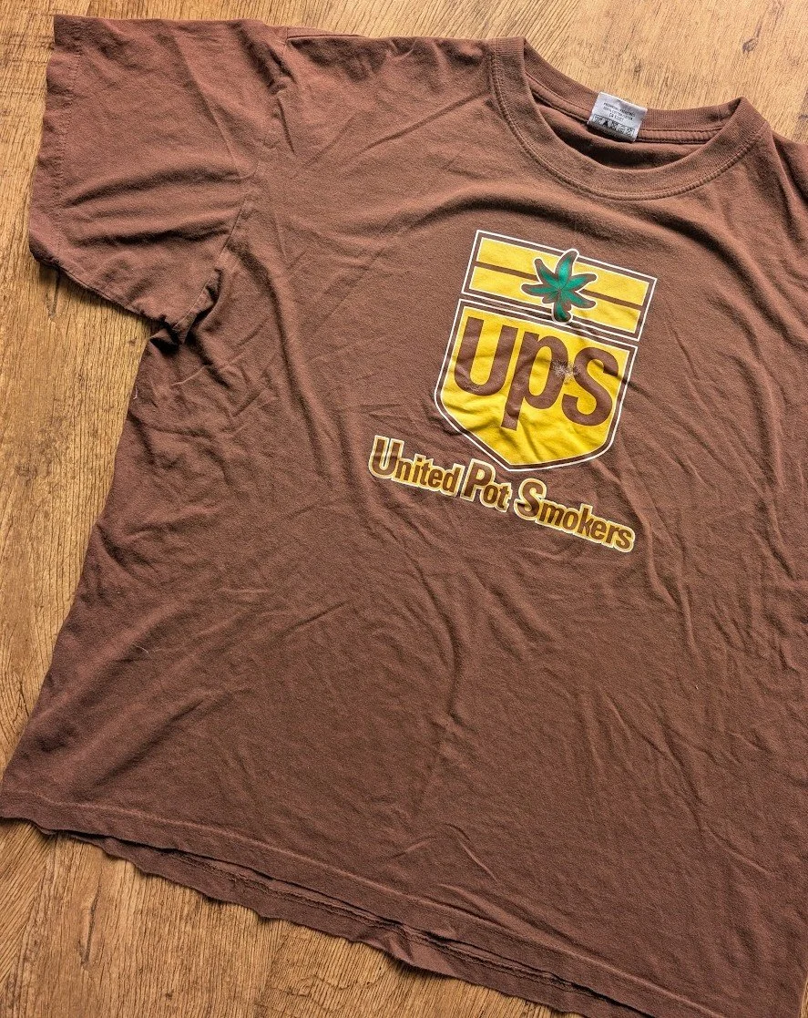 Vintage UPS Weed Parody T-Shirt