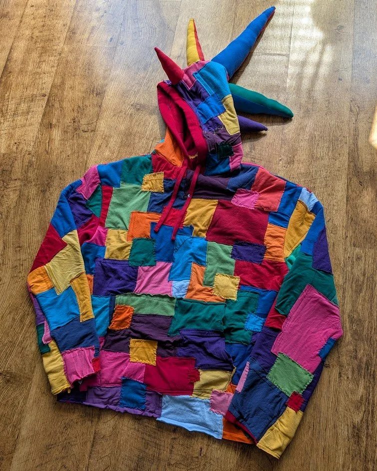 Color Block Spiked Mohawk Hoodie