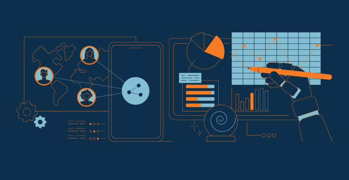 CRM dashboard with analytics and sales data visualisation, representing the best CRM tools for small businesses and startups in 2025