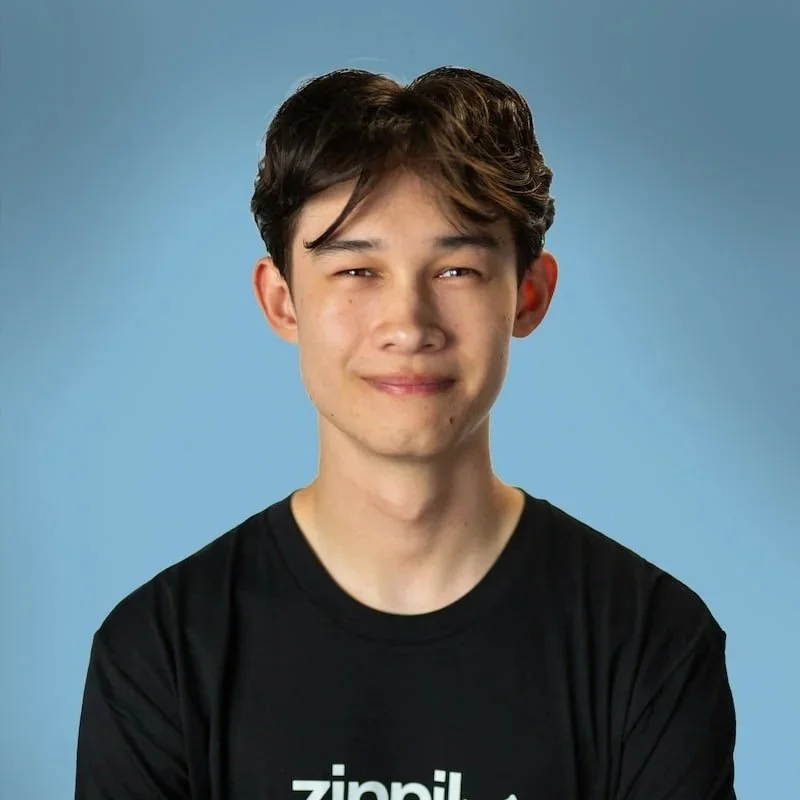 Zac Wong, operations assistant at Zippily, smiling in team headshot.