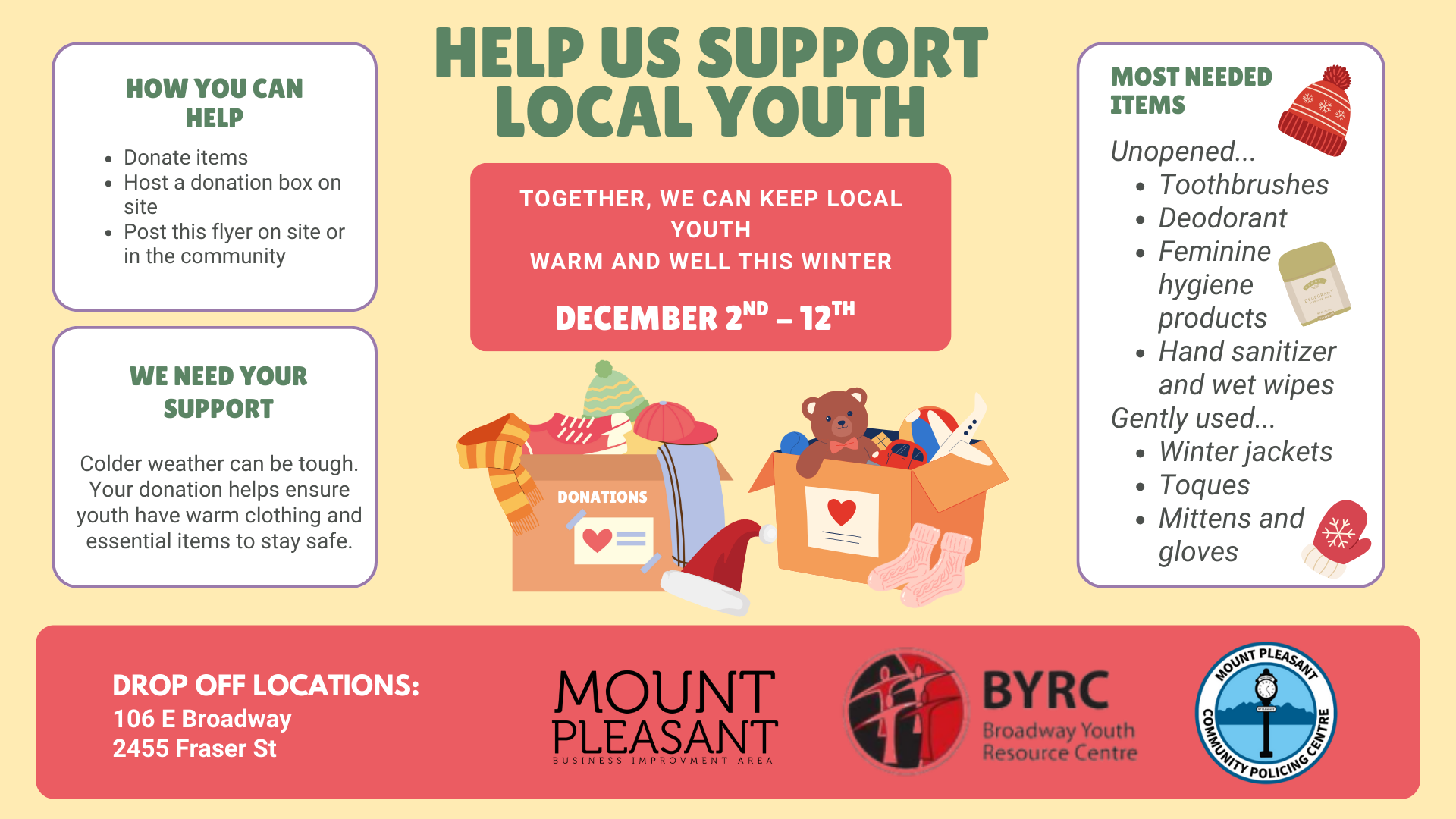 December Donation Drive 