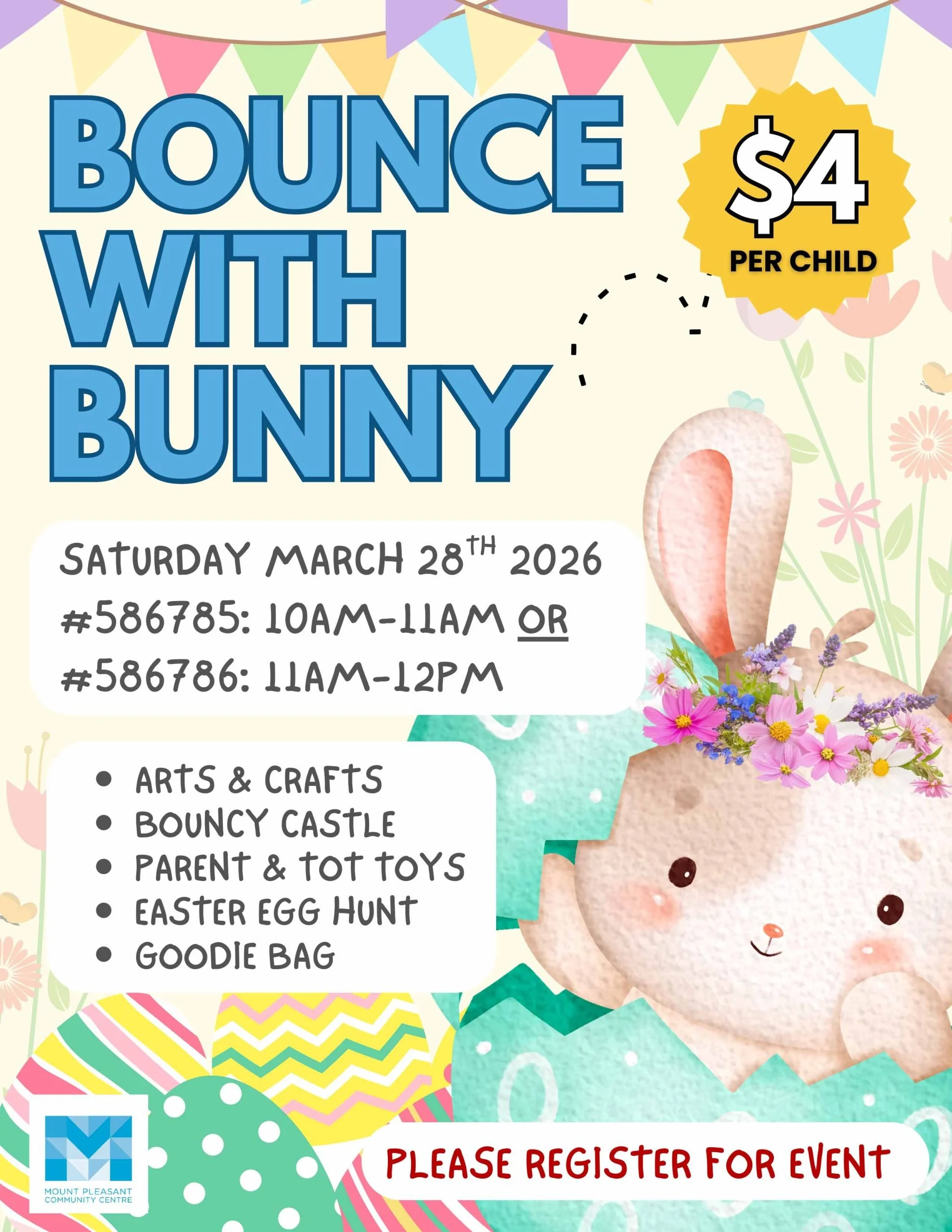 Upcoming: Bounce with Bunny - Mount Pleasant Community Centre