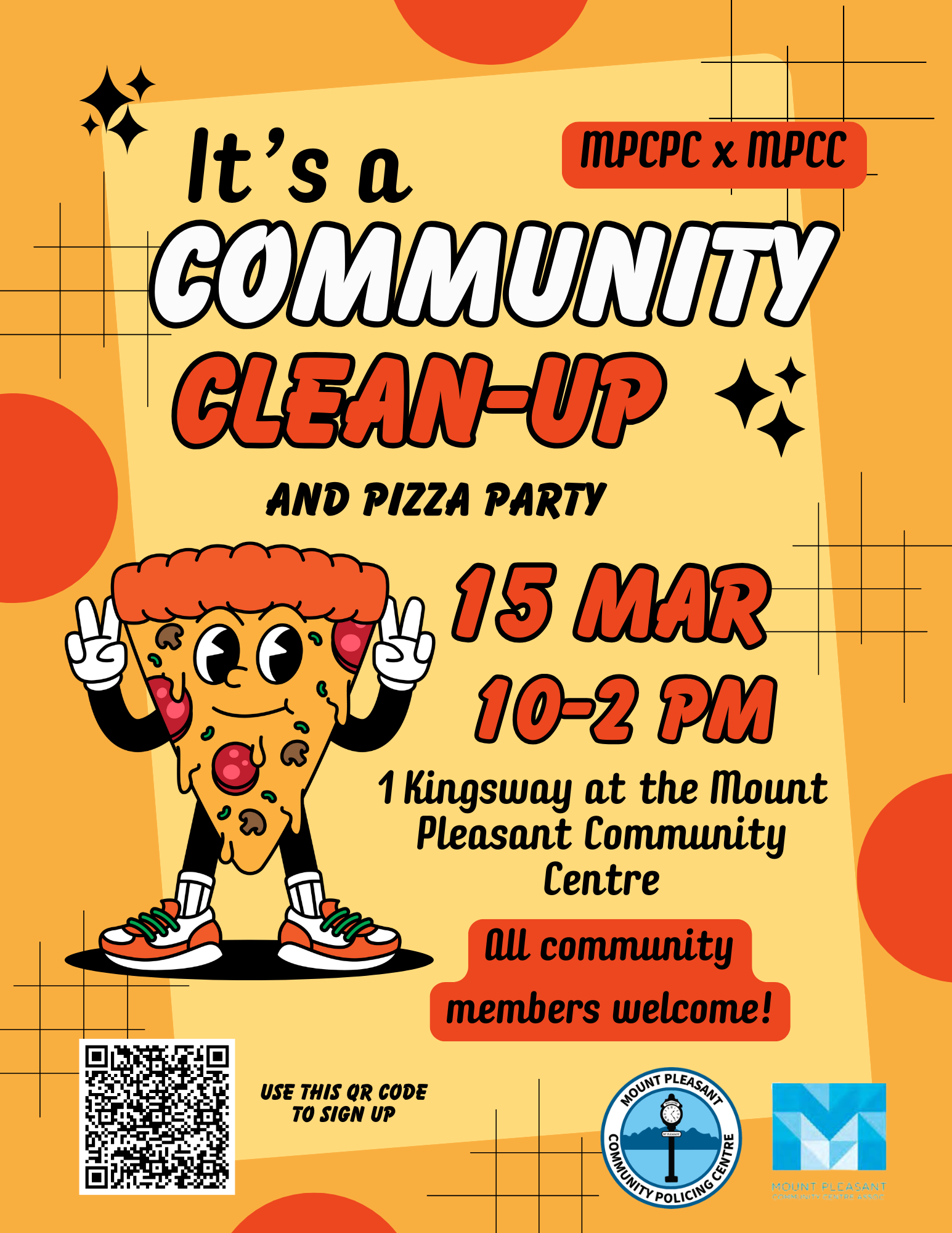 Upcoming: Community Clean-up + Pizza Party