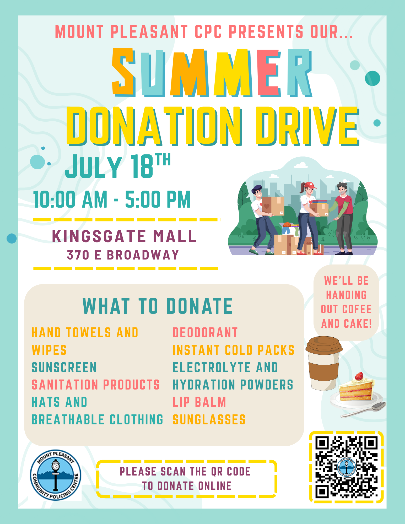 Upcoming Event: Summer Donation Drive
