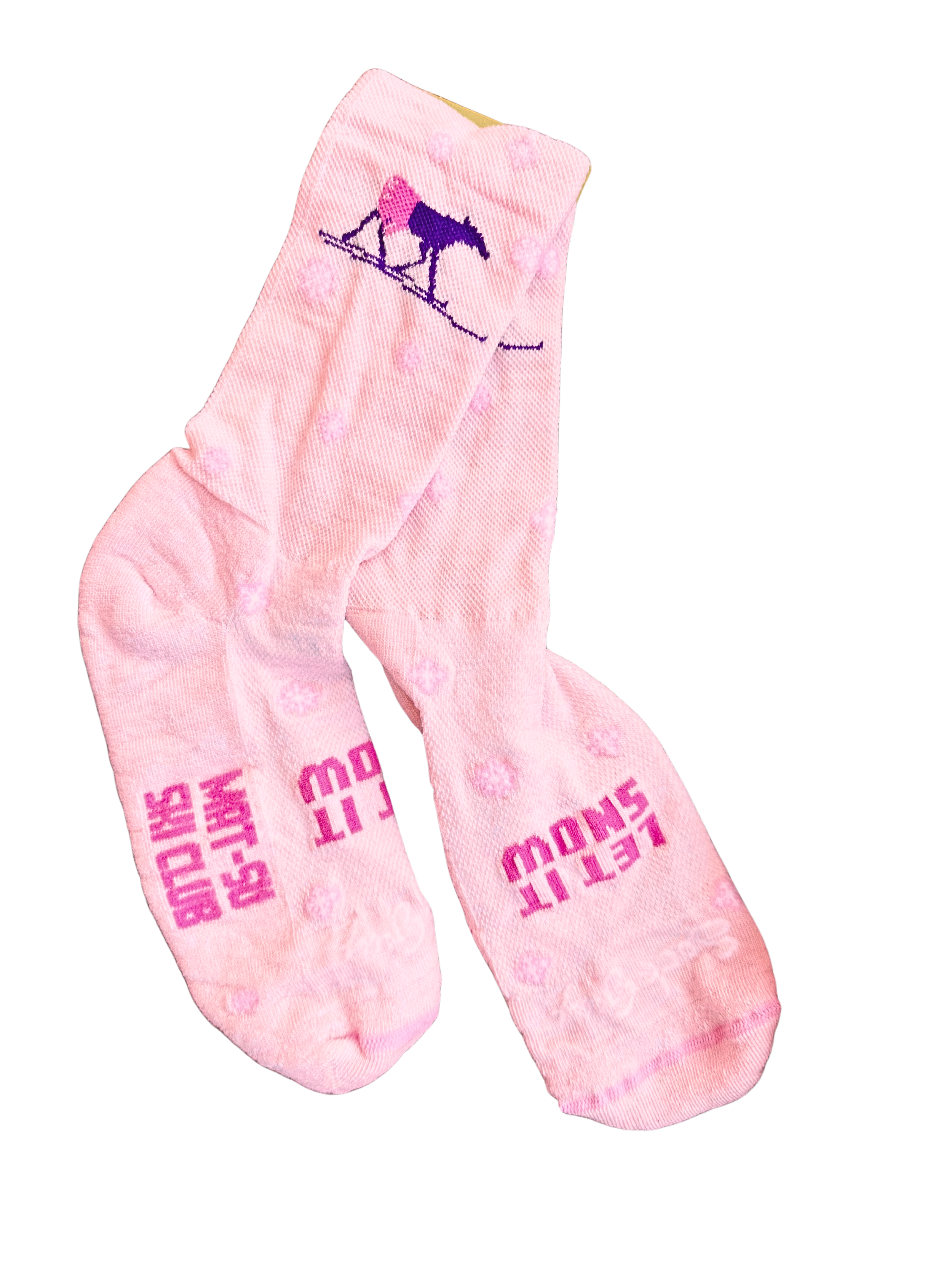 Pink "Let it Snow" Socks