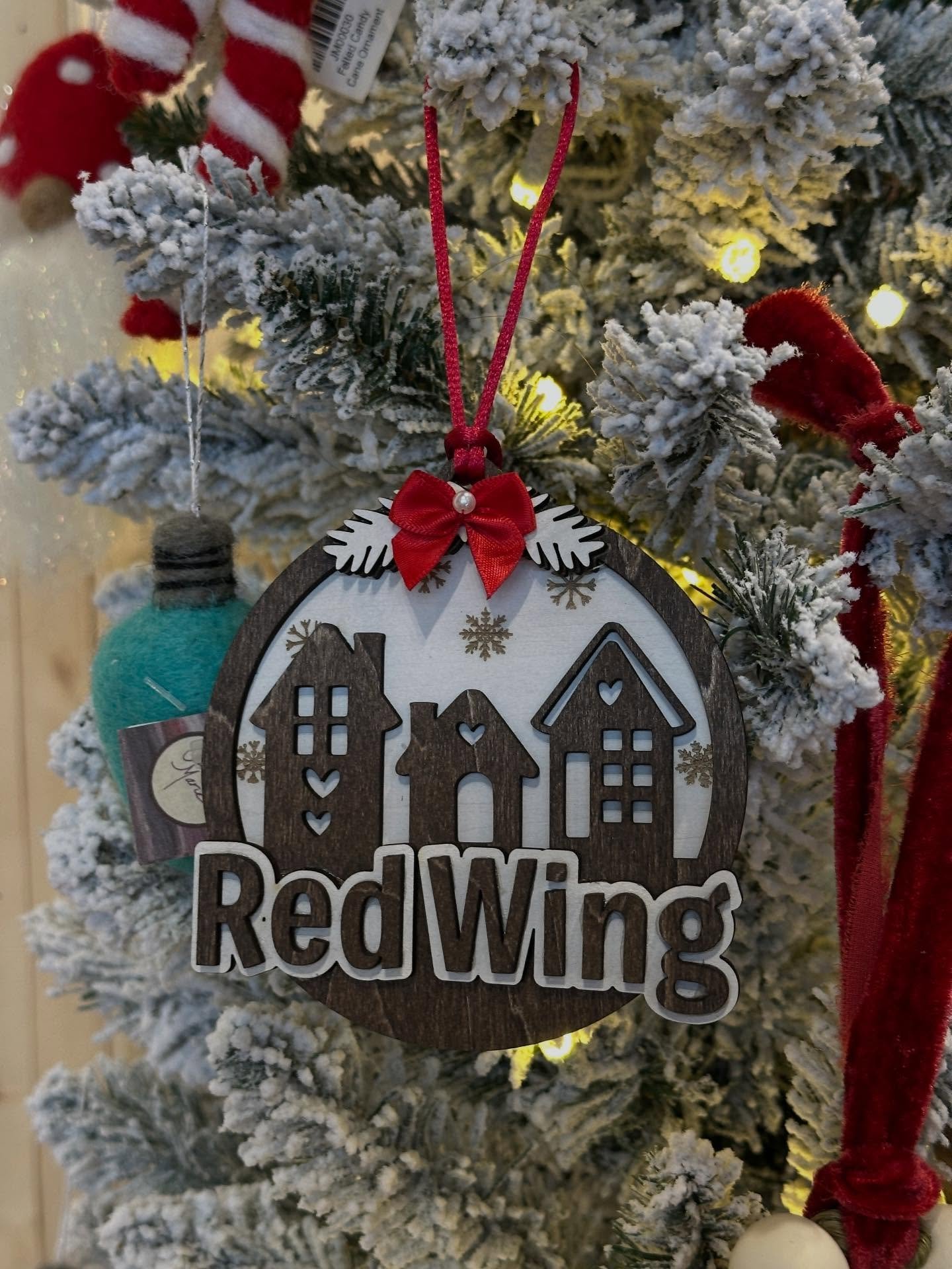 Day 2 of Creative Christmas: 
There are only FOUR of these Red Wing ornaments available for sale at @redwingsmith and they're one of my favorites! 

Stop in and check out all of the local makers and see their creativity on display!