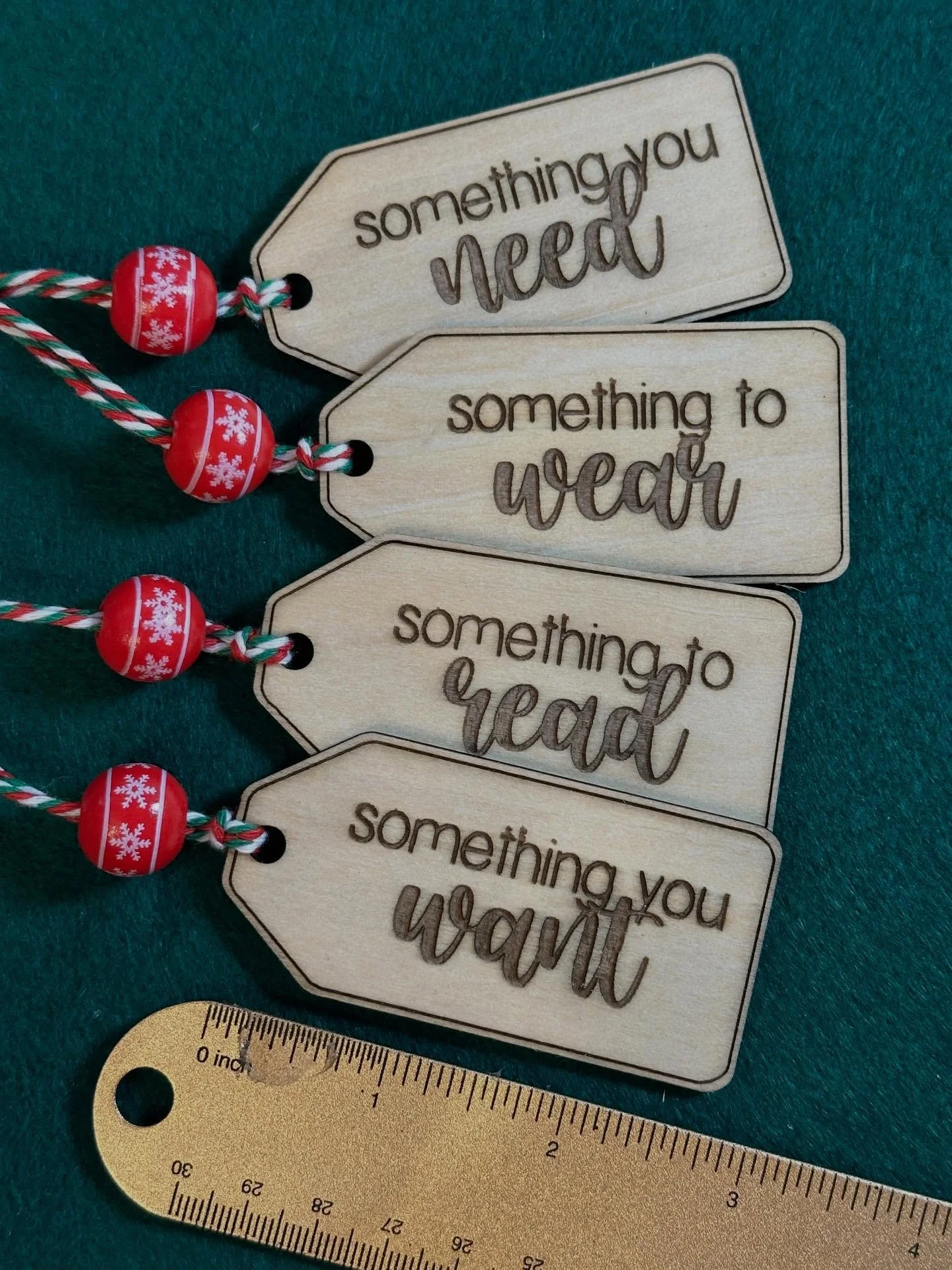 Santa tags! I have two sets of each of these available. $10/set Local pickup Comment below to claim