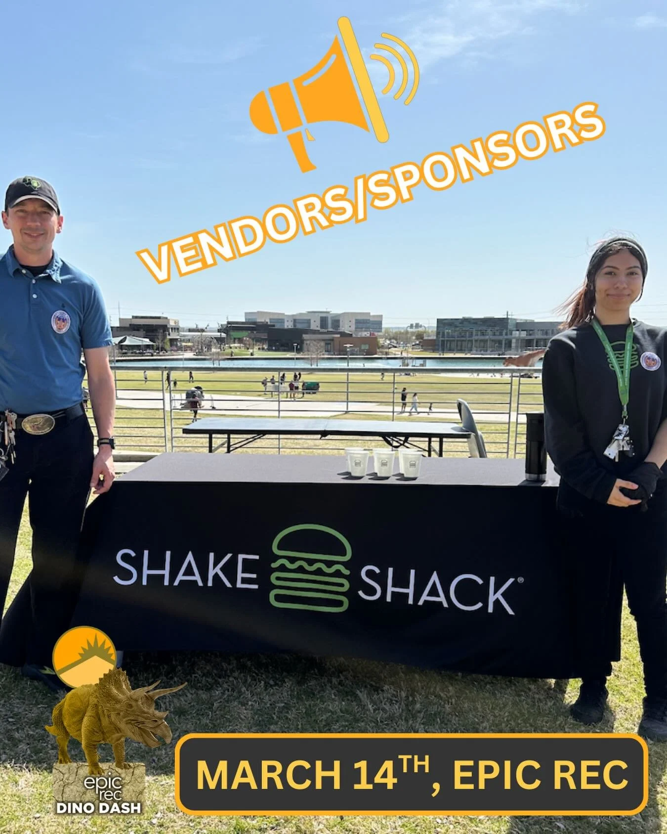 🦖 Calling All Vendors &amp; Sponsors! 🦖

Be part of the excitement at the Epic Dino Dash 5K on March 14 at The Epic Rec! This family-friendly event will bring together runners, walkers, and dino-lovers from across the community and we want YOU to b