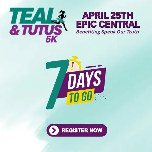 7 days. Less than 162 hours. All the tutus. 👗✨ The countdown to the Teal and Tutus 5K is officially ON! We are exactly one week away from hitting the pavement at EpicCentral on April 25th. Are you ready to lace up for a cause?
Round up your squad. T